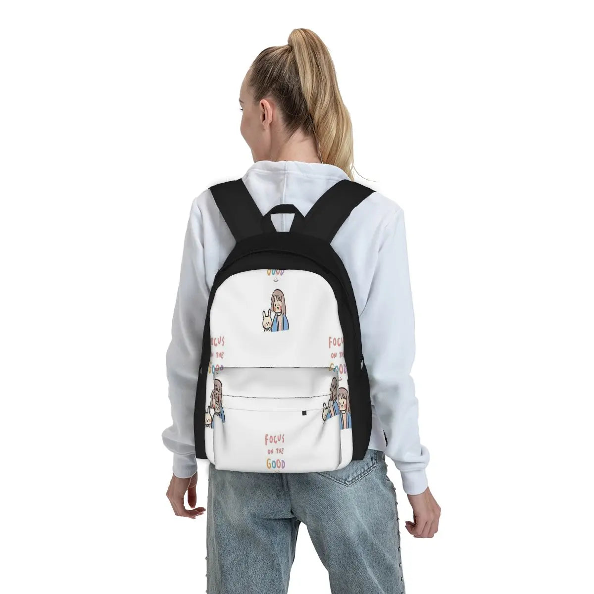 Quote Animation Backpacks Men's Backpacks Bags For Women Harajuku