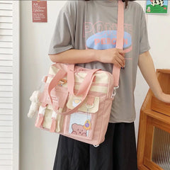 Canvas Female School Bags Women Large Capacity Handbags