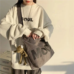 Retro Harajuku Canvas Messenger Bag for Men