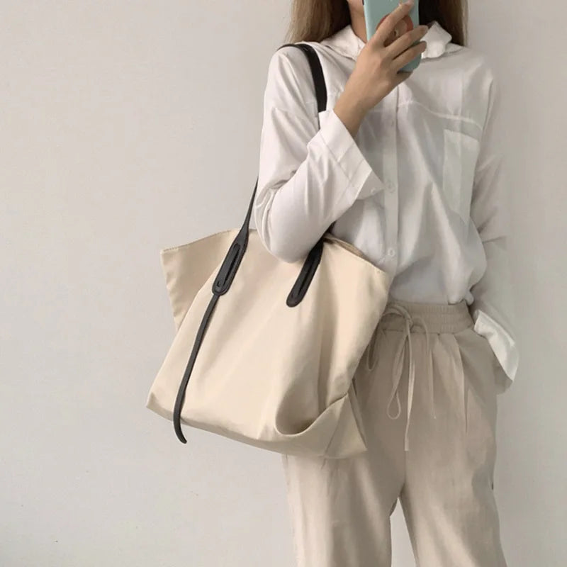 Nylon Women's Shoulder Bag Large Capacity Handbag Casual Tote Bag