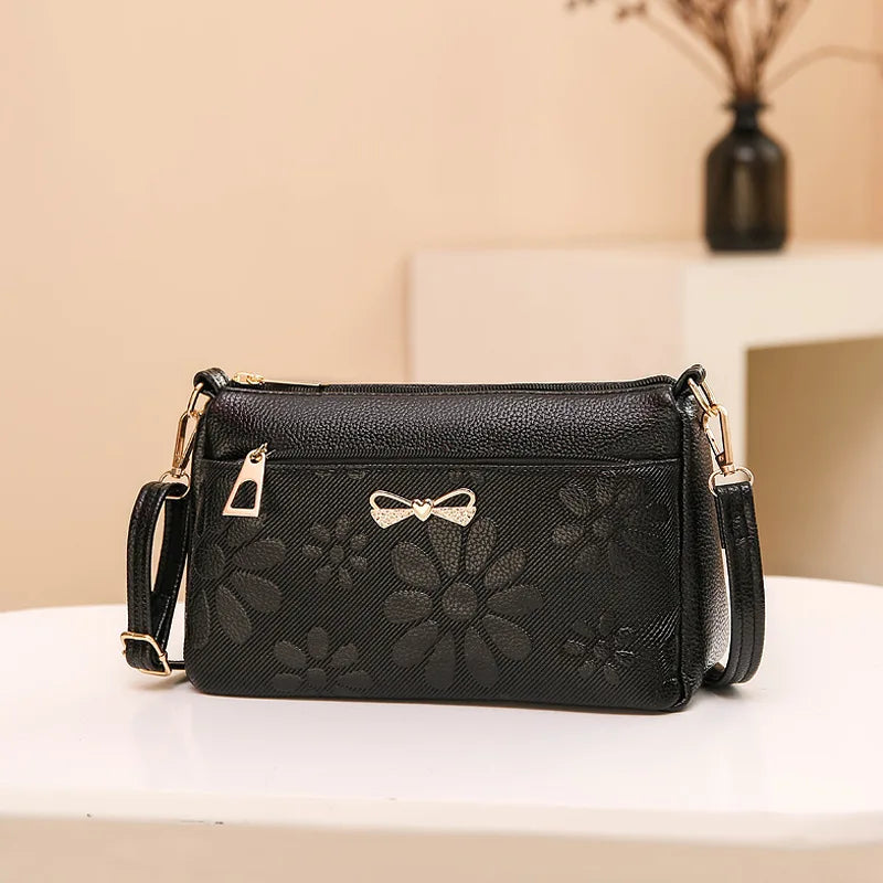 Women's PU Leather Messenger Bag Handbag Purse Shoulder Shopper