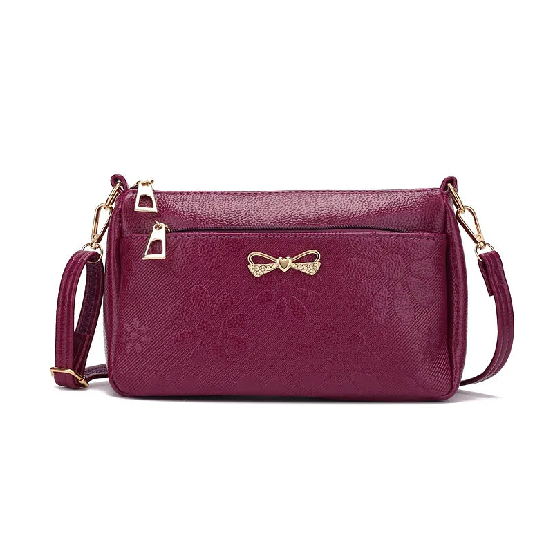Women's PU Leather Messenger Bag Handbag Purse Shoulder Shopper