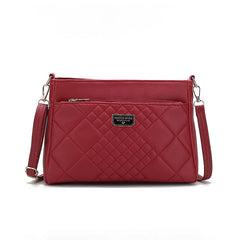 Ladies Flower Handbag Underarm Shoulder Bag Soft Leather Purse