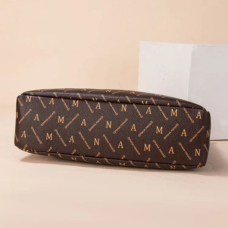 Texture Large Capacity Printing Ladies Shoulder Diagonal Bag
