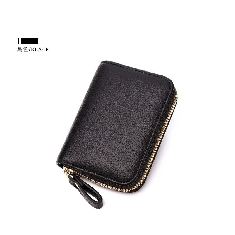 RFID Anti-theft Brush Organ Card Bag Zipper Small Wallet Driver's Bag