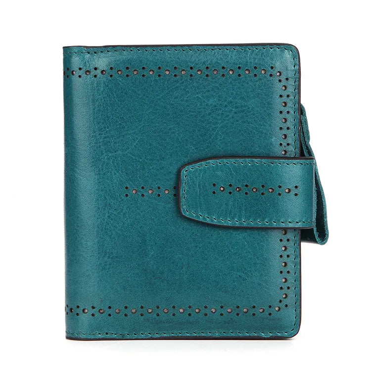 RFID Leather Ladies Wallet Candy Women Purse Short Wallet