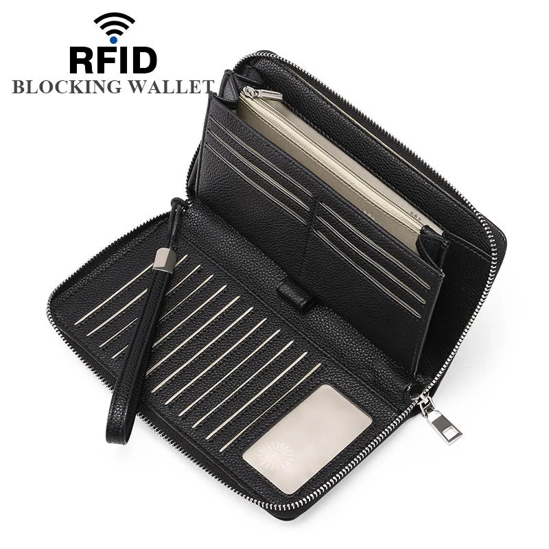 RFID Anti-Theft Women's Purse Large Capacity Card Wallet