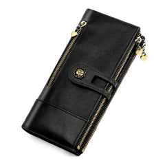 RFID Anti Theft Leather Lady Purse Pocket Bag