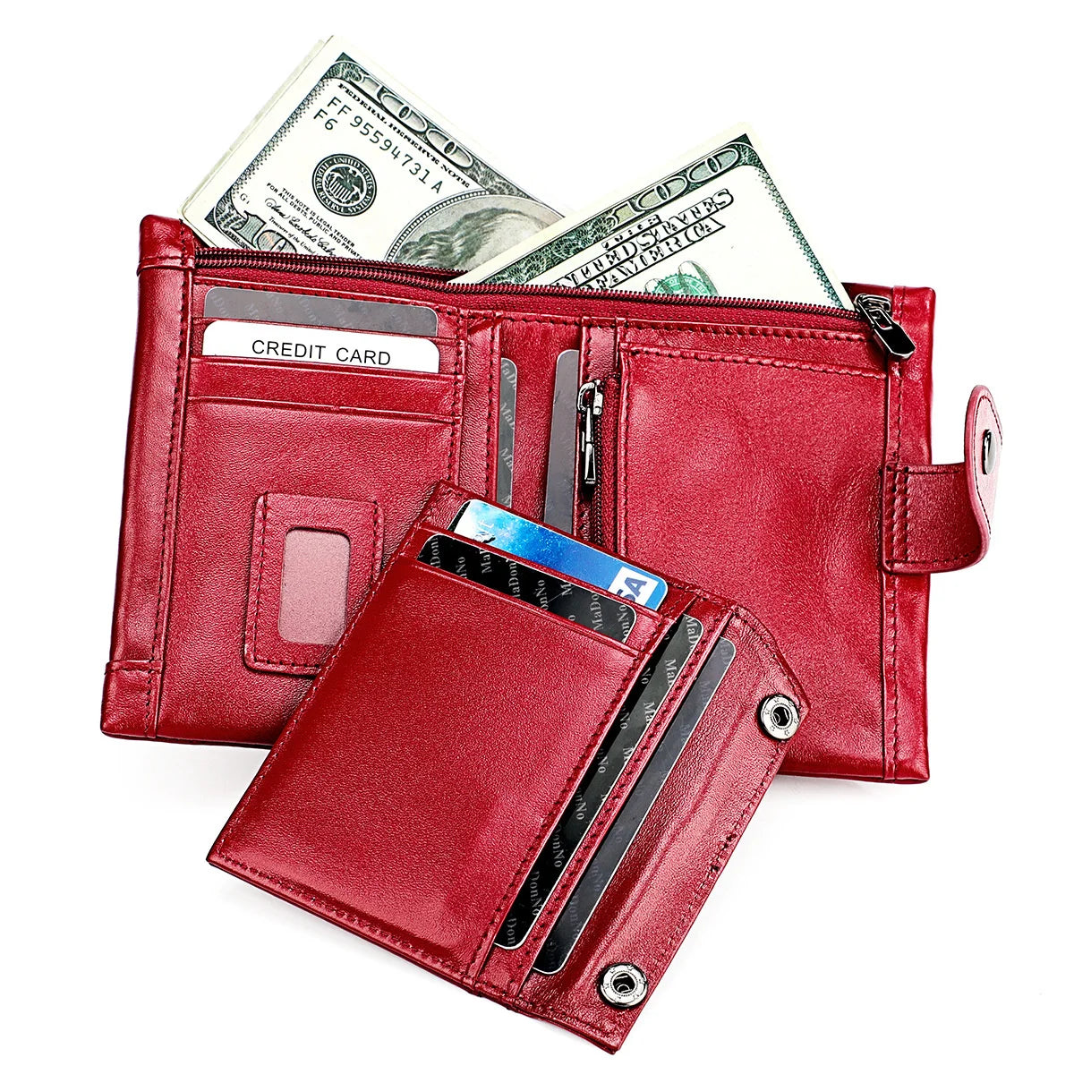Men's RFID Leather Wallet - Anti-Theft Protection