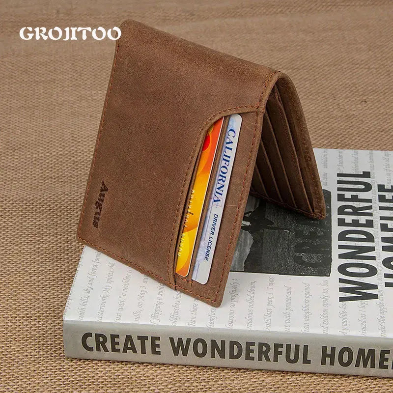 RFID Shielded Leather Short Wallet 8104