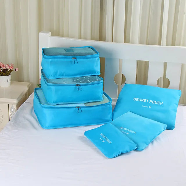 6PCS Travel Mesh Bag Cube Organizer for Clothes Socks Underwear