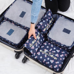 6Pcs/set Waterproof Baggage Travel Organizer Bags