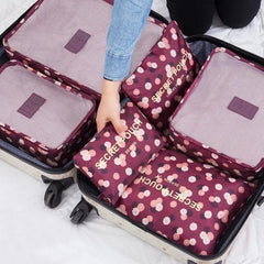 6Pcs/set Waterproof Baggage Travel Organizer Bags
