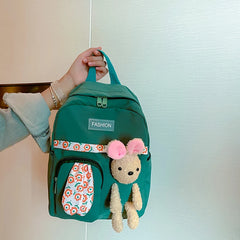 Rabbit Cartoon Backpacks Girls' School Bag Retro Mini Solid Small Backpacks