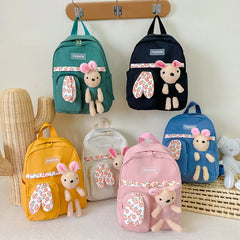 Rabbit Cartoon Backpacks Girls' School Bag Retro Mini Solid Small Backpacks