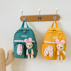 Rabbit Cartoon Backpacks Girls' School Bag Retro Mini Solid Small Backpacks