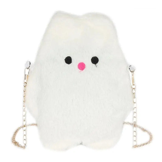 Fluffy Rabbit/Ghost Chain Shoulder Bag for Children