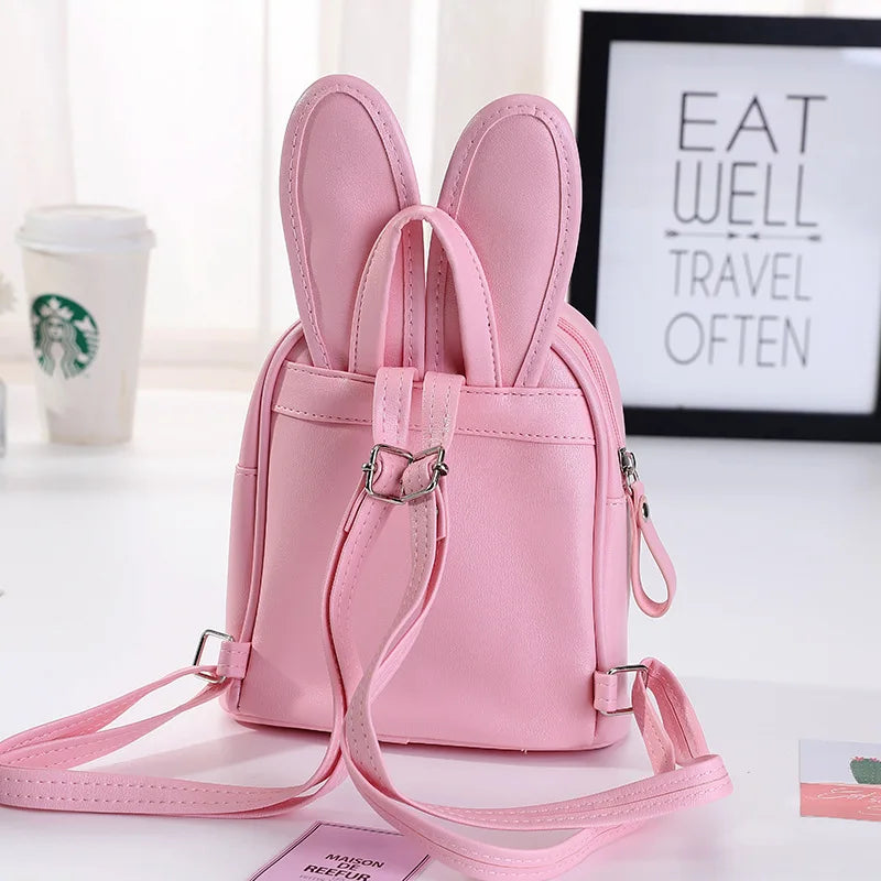 Rabbit Heart Girl Kids Book Backpack Student School Shoulder Bag