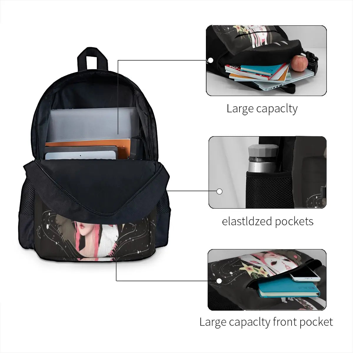 Rabbit Hole 3 Backpacks Men's & Women Plain School Backpack