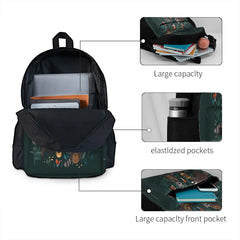 Raccoons Green Backpacks Men's Women's Bags