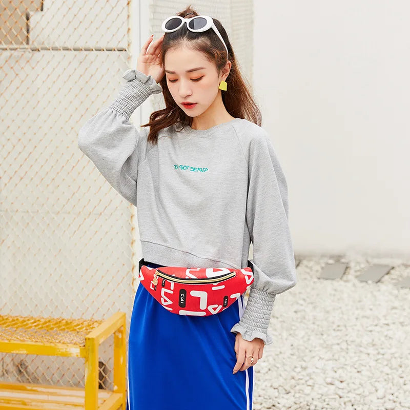Geometric Belt Bag PU Waist Fanny Pack Waterproof