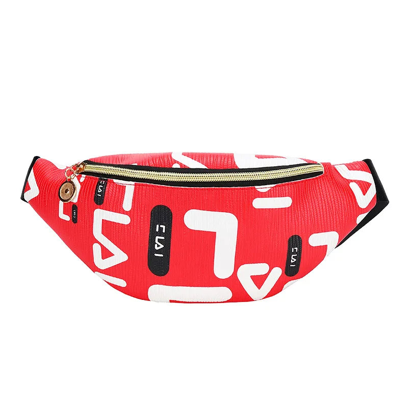 Geometric Belt Bag PU Waist Fanny Pack Waterproof