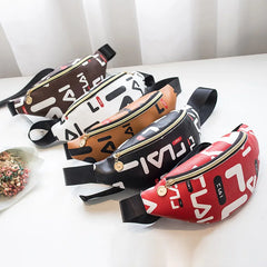Geometric Belt Bag PU Waist Fanny Pack Waterproof