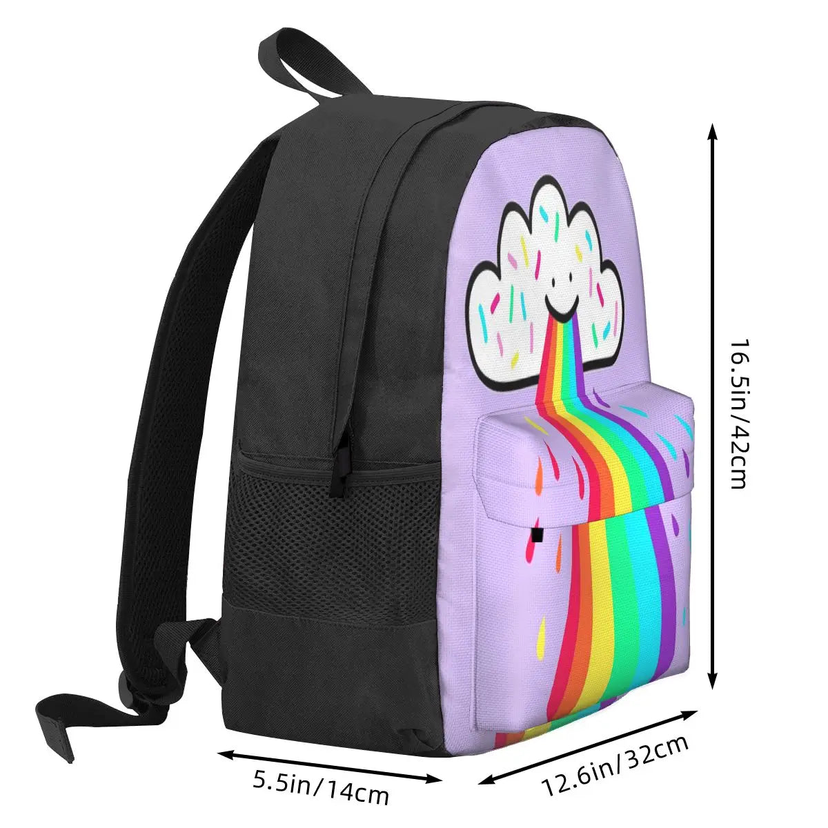 Rainbow Blast Backpacks Men's Women's Zipper Bags