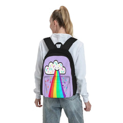 Rainbow Blast Backpacks Men's Women's Zipper Bags