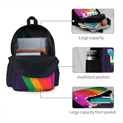Rainbow Dance Typography Backpacks Men's & Women's Kpop Travel Backpack