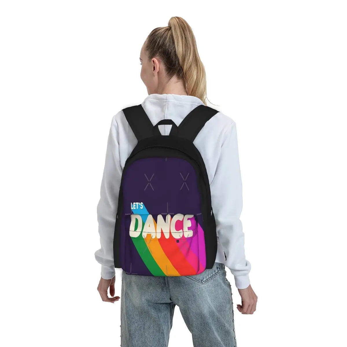 Rainbow Dance Typography Backpacks Men's & Women's Kpop Travel Backpack