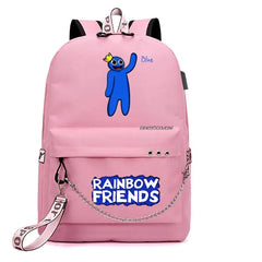 Rainbow Laptop Backpack USB School Bags Women Travel Bags for Girls