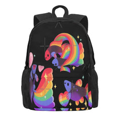 Rainbow Guppy 5 Backpacks Men's Backpacks Bags For Women Plain Bags For Girls