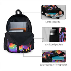 Rainbow Guppy 5 Backpacks Men's Backpacks Bags For Women Plain Bags For Girls