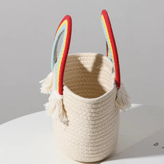 Rainbow Cotton Summer Women's Handbag Bohemian Vacation Beach Bag