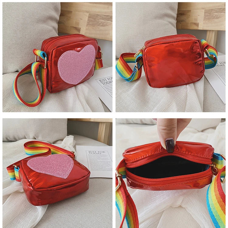 Rainbow Love Mini Coin Purse Kids Crossbody Bag