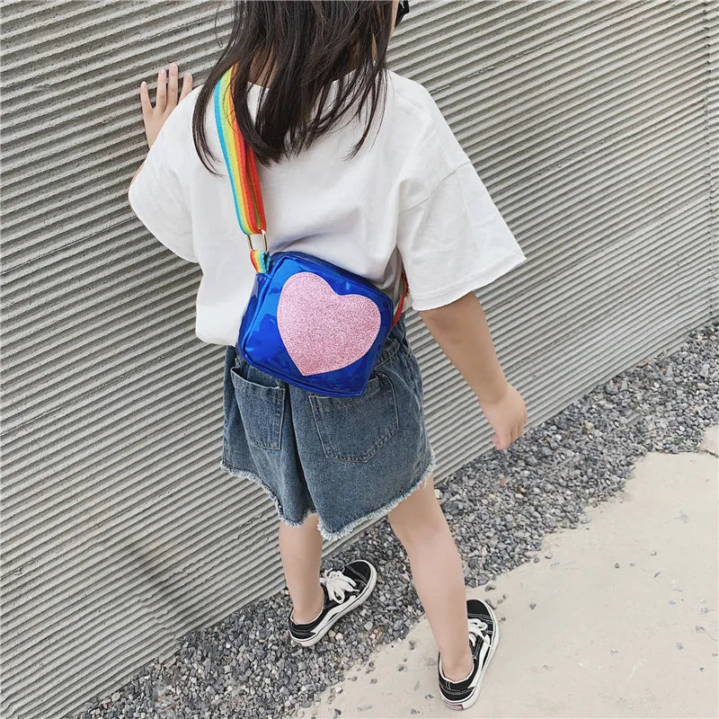 Rainbow Love Mini Coin Purse Kids Crossbody Bag