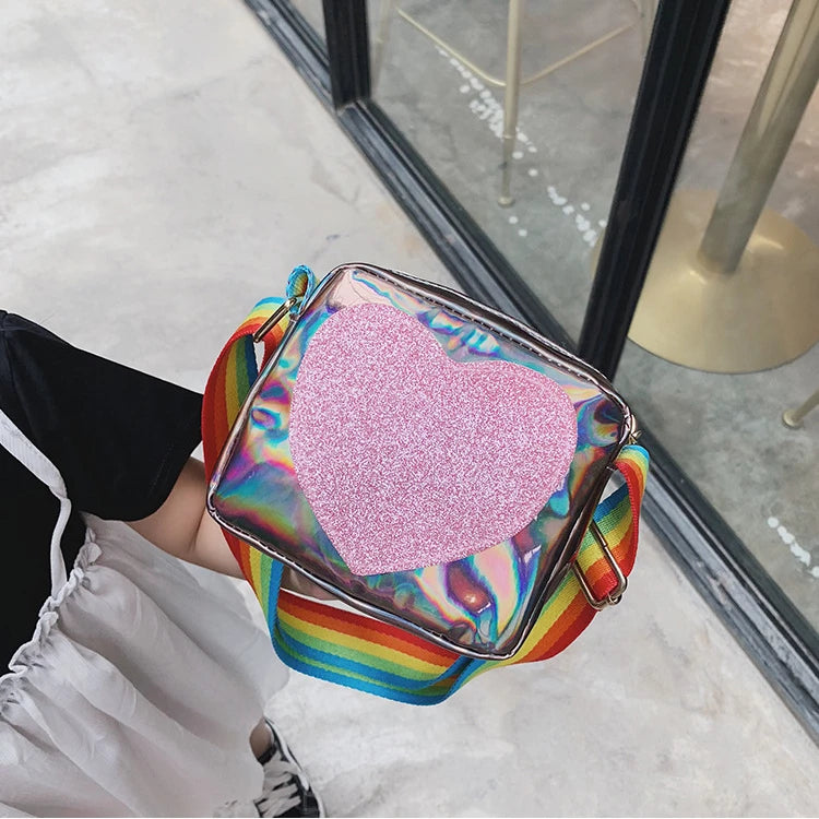 Rainbow Love Mini Coin Purse Kids Crossbody Bag