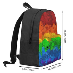 Rainbow Paint Splatter Flag 2 Backpacks For Men and Women