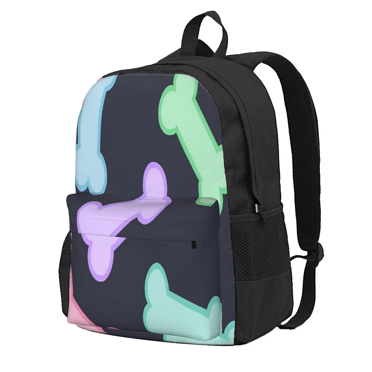 Rainbow Pastel Dog Bone Pattern Backpacks Men's Backpacks Bags For Women