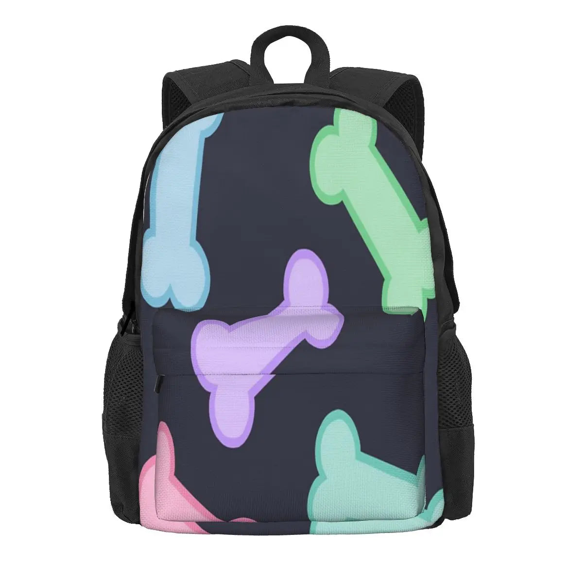 Rainbow Pastel Dog Bone Pattern Backpacks Men's Backpacks Bags For Women