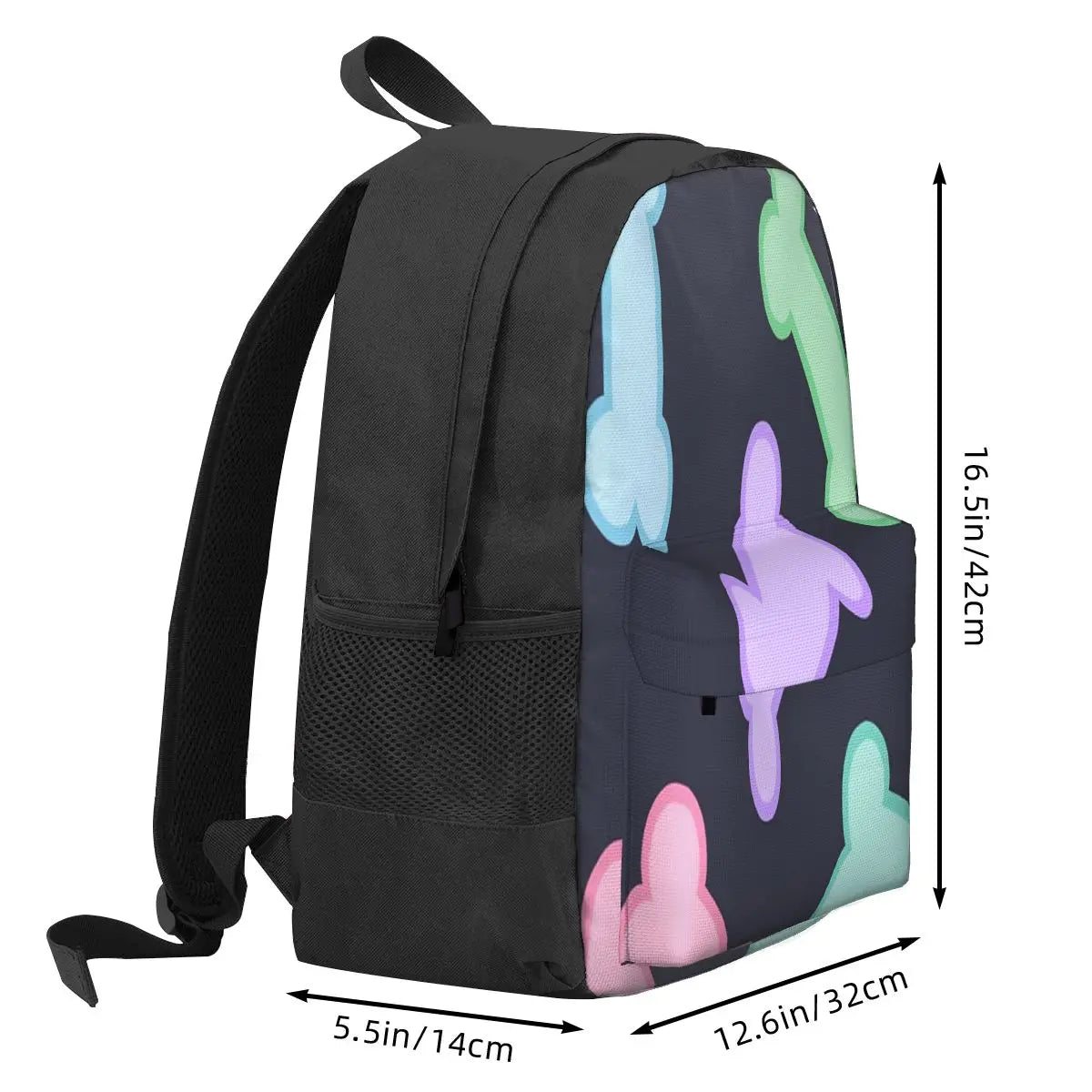 Rainbow Pastel Dog Bone Pattern Backpacks Men's Backpacks Bags For Women