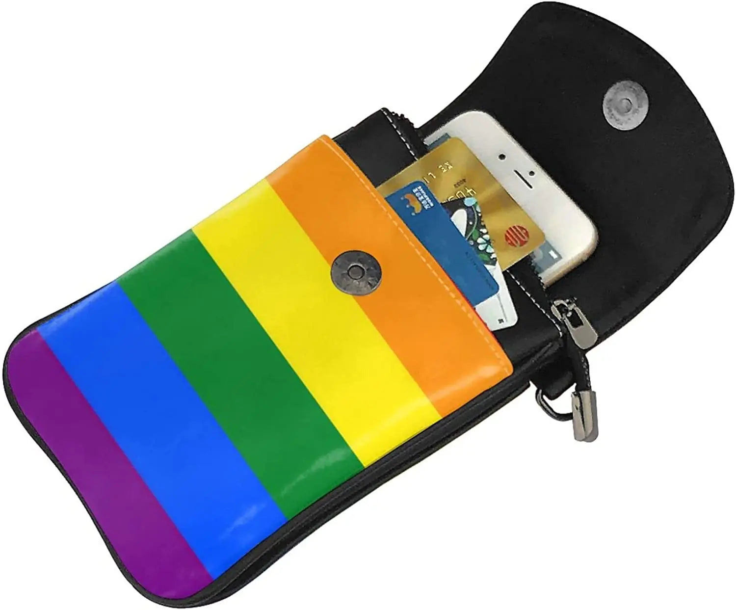 Rainbow Pride Flag Crossbody Cell Phone Purse Small Shoulder Bag