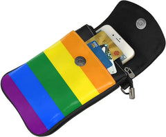 Rainbow Pride Flag Crossbody Cell Phone Purse Small Shoulder Bag