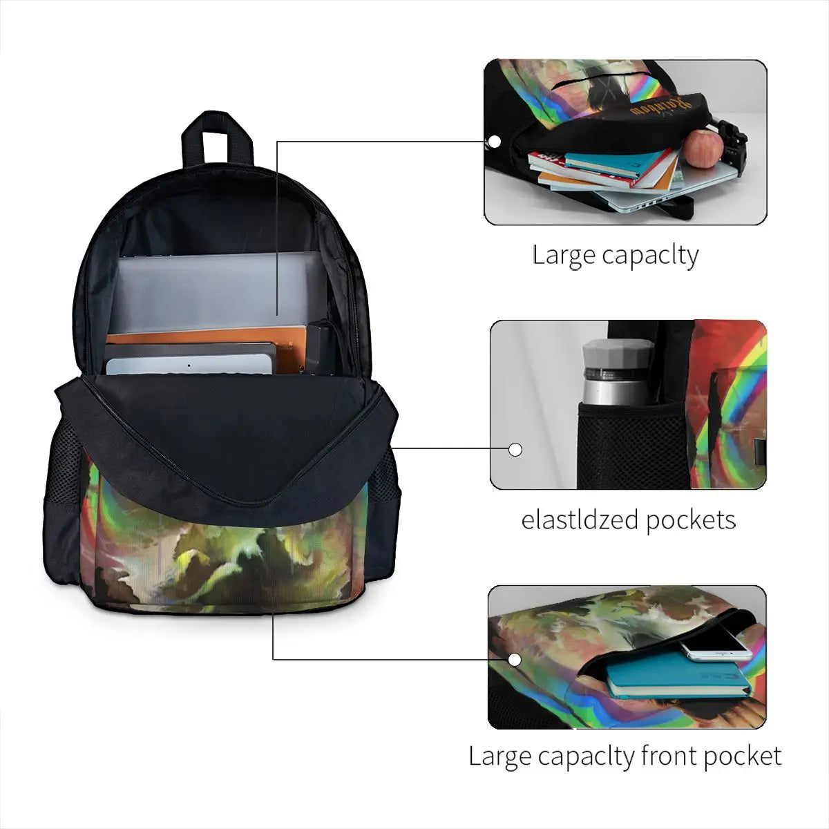 Rainbow Rising Classic Perfection 2 Backpacks Men's Backpacks Bags