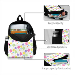 Rainbow Stars Women Men Teens Laptop Travel School Bags