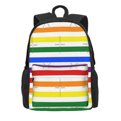 Rainbow Stripes Backpacks Men's and Women's Bag