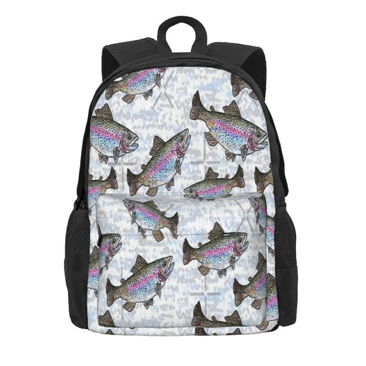 Rainbow Trout Fish Pattern Backpacks Men's Backpacks Bags For Women