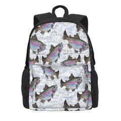 Rainbow Trout Fish Pattern Backpacks Men's Backpacks Bags For Women