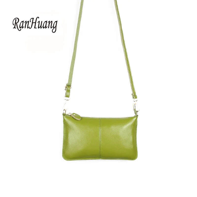 Women Leather Shoulder Bags High Cow Leather Clutches Candy Ladies